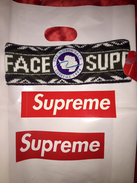 AW SS 17 Supreme X The North Face Trans Antarctica Expedition Headband OLIVE-The Firehouse